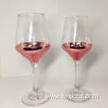 Custom colored electroplated wine glass goblet